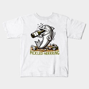 Pickled Herring Drunk Fish Funny Kids T-Shirt